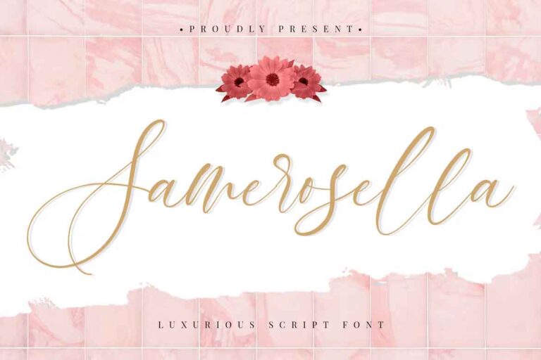 Samerosella - Elegant Script Font