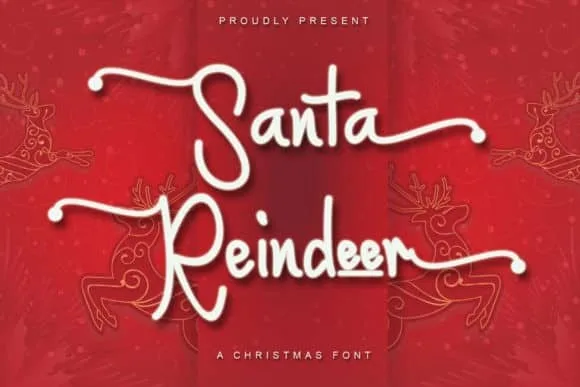 Santa Reindeer Font