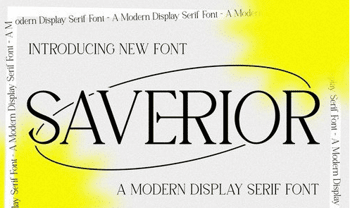 Saverior - Advertisement Font