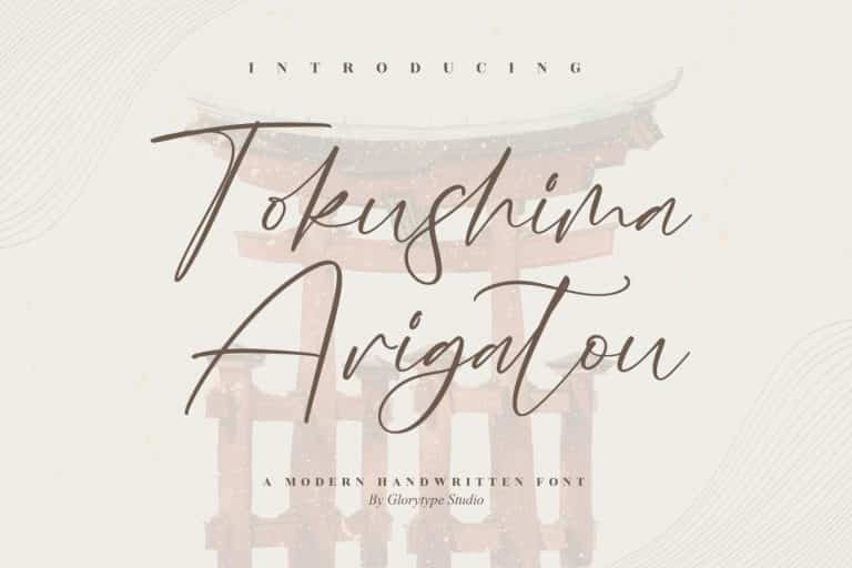 Tokushima Arigatou Script Font