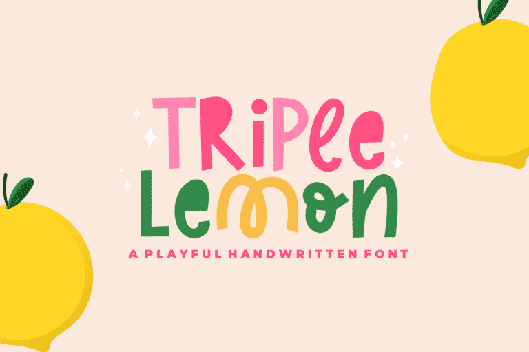 Triple Lemon Display Font