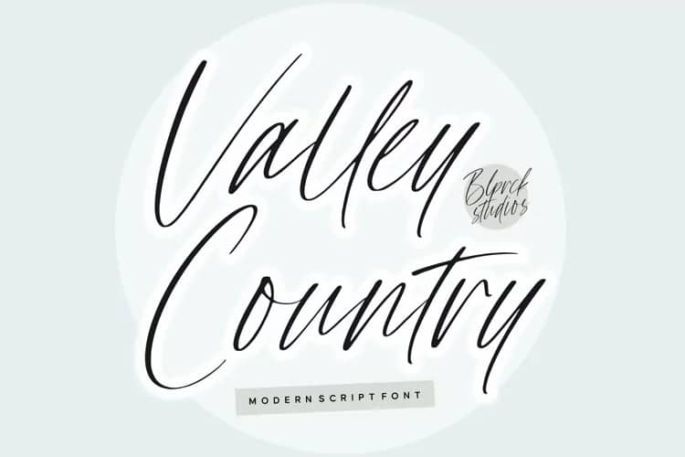 Valley Country Script Font