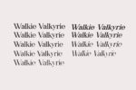 Walkie Valkyrie Font