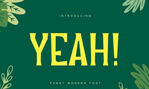 Yeah - Funny Modern Font
