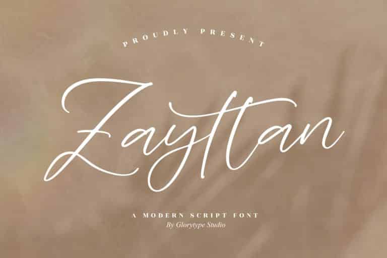 Zayttan Script Font