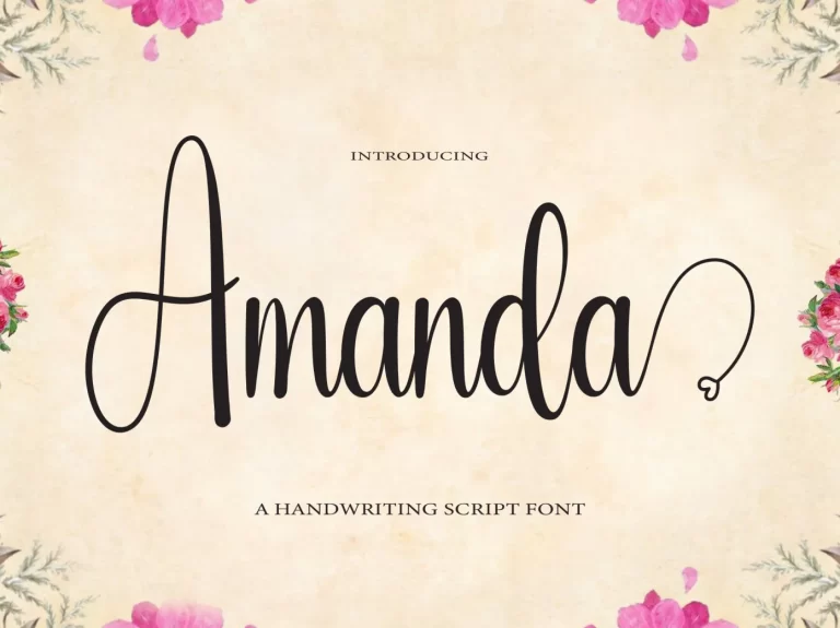 Amanda Script Font