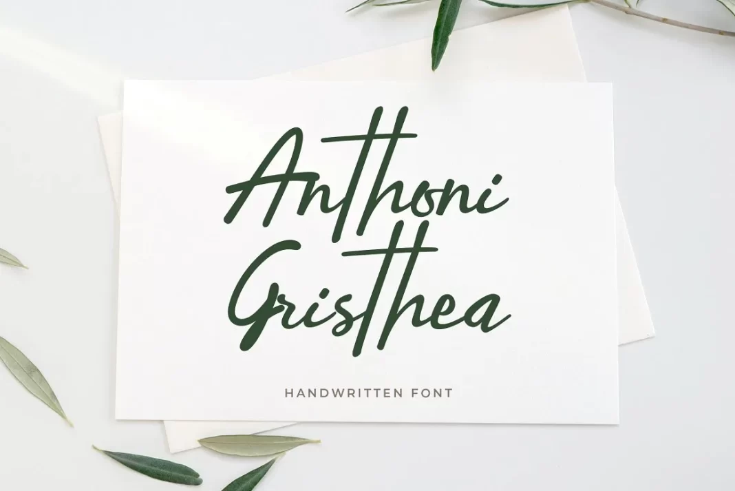 Anthoni Gristhea Handwritten Font