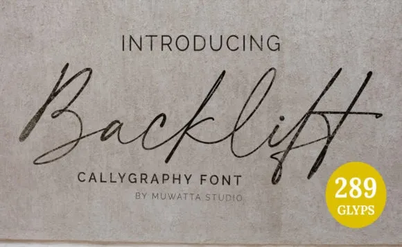 Backlift Font