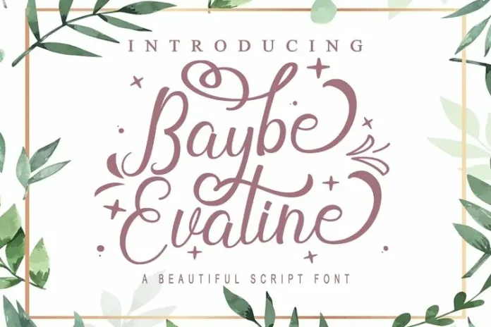 BaybeEvaline Calligraphy Font