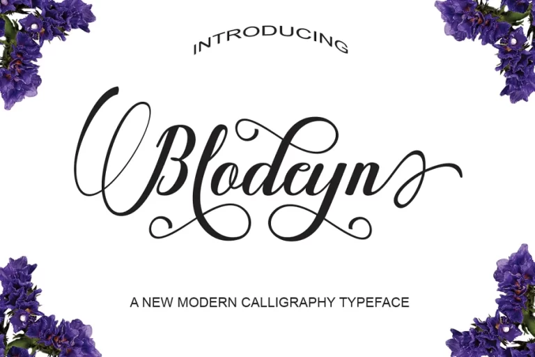 Blodeyn Fonts Cript
