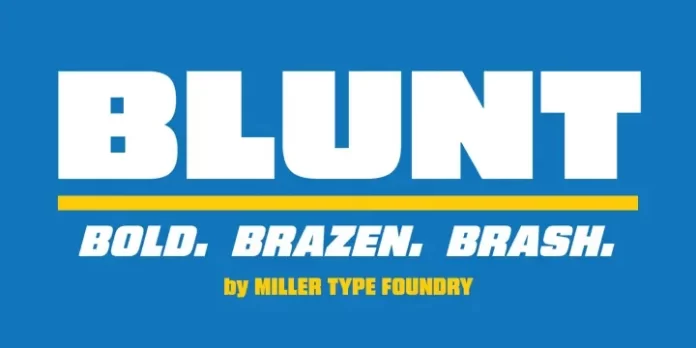 Blunt Display Font