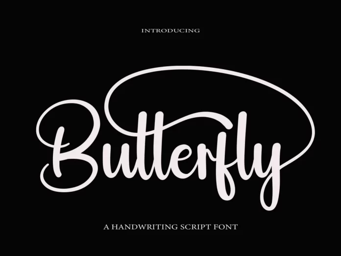 Butterfly Calligraphy Typeface Font