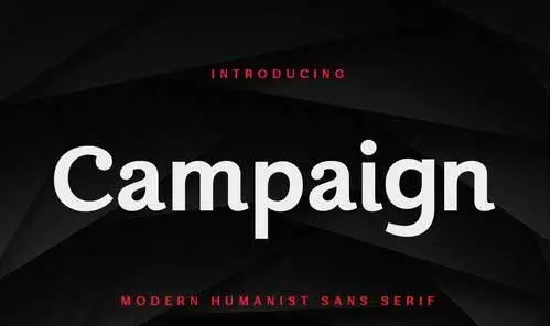 Campaign - Modern Humanist Sans Serif Font
