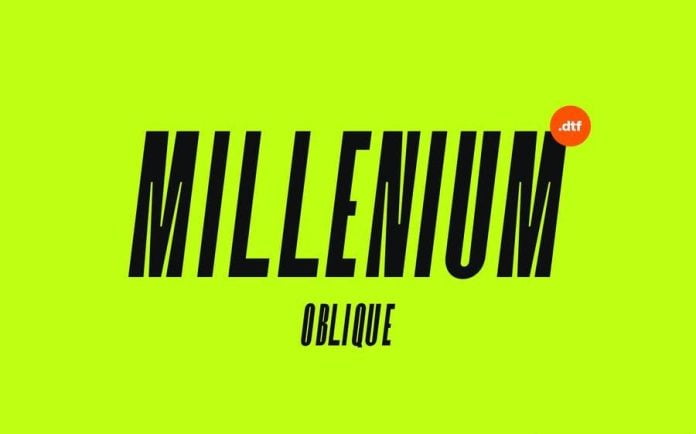 DTF Millenium Oblique Font