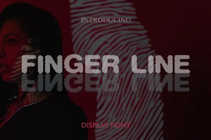 Finger Line Display Font