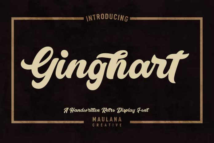 Ginghart Retro Script Font
