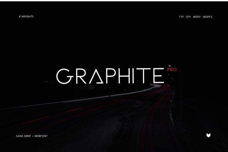 Graphite Pro Typeface Font