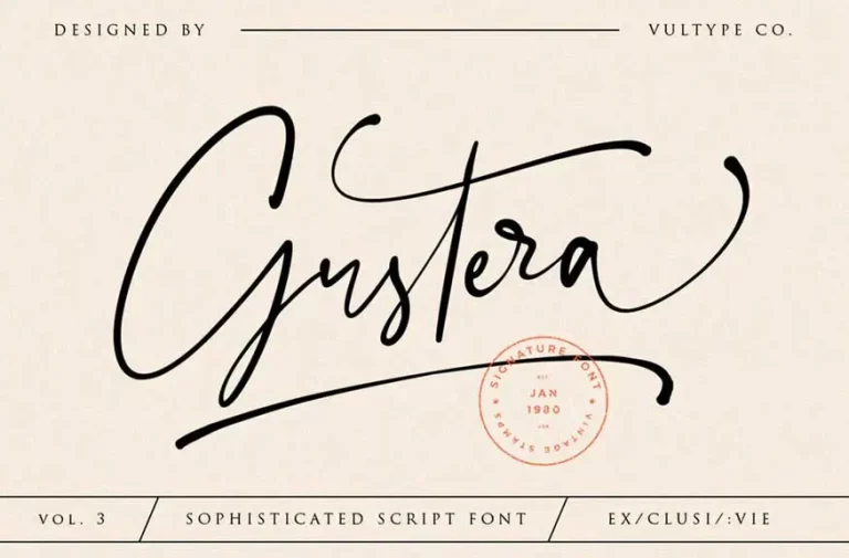 Gustera Handwritten Font