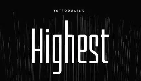 Highest - Ultra Condensed Sans Serif