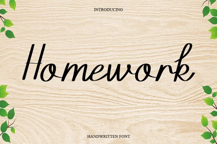 Homework Typeface Font