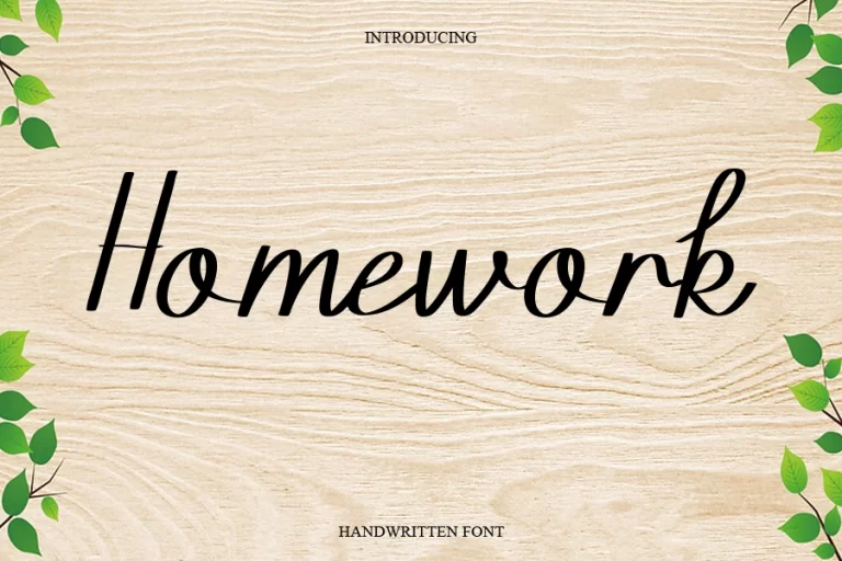 Homework Typeface Font