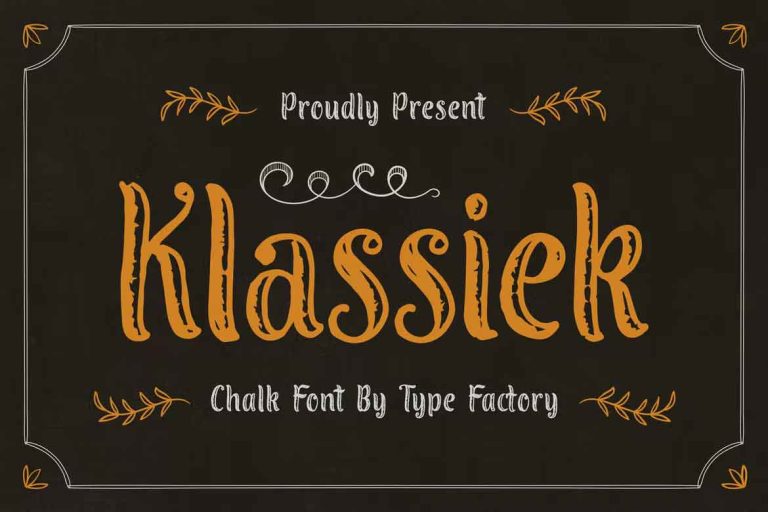 Klassiek Chalk Font