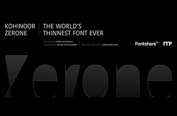 Kohinoor Zerone Font