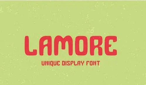 Lamore - Unique Display Font