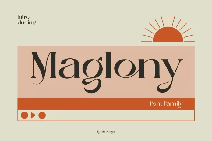Maglony Typeface Font