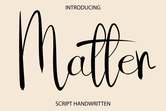 Matter Script Font