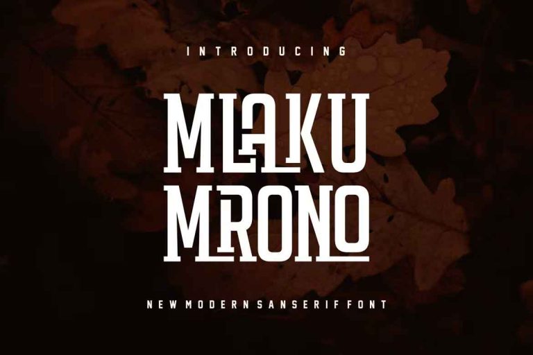 Mlakumrono Font