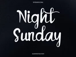 Night Sunday Font