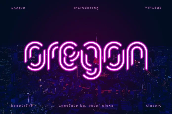 Oregon - Futuristic Font