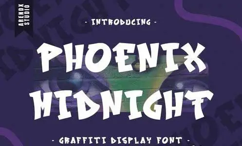 Phoenix Midnight - Graffiti Display Font