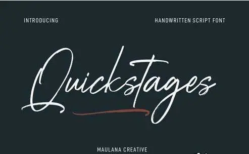 Quickstages Brush Script Font