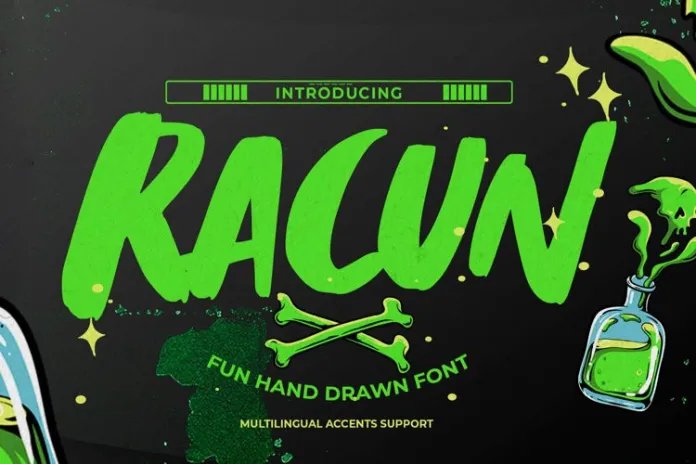 RACUN - Fun Hand Drawn Font