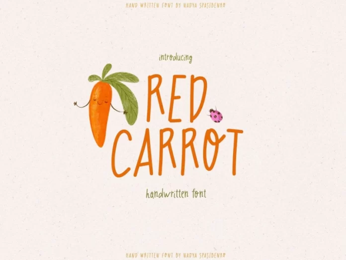 Red Carrot PlayFul Font