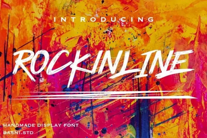 Rockinline Brush Font