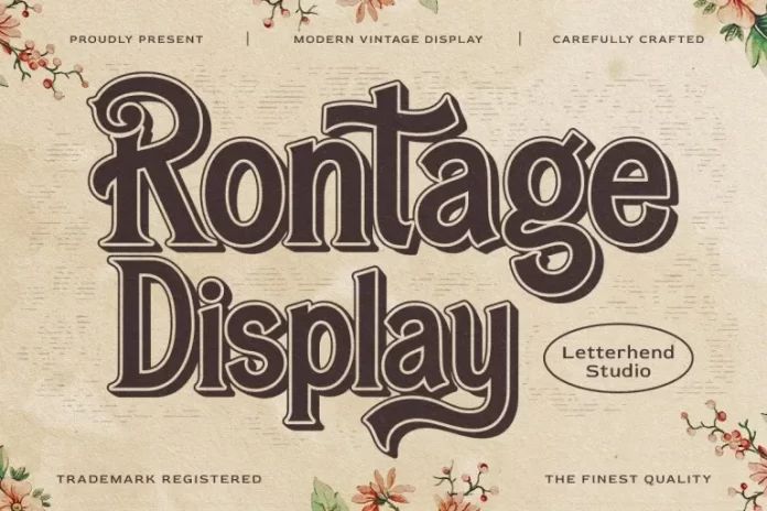 Rontage Display Font