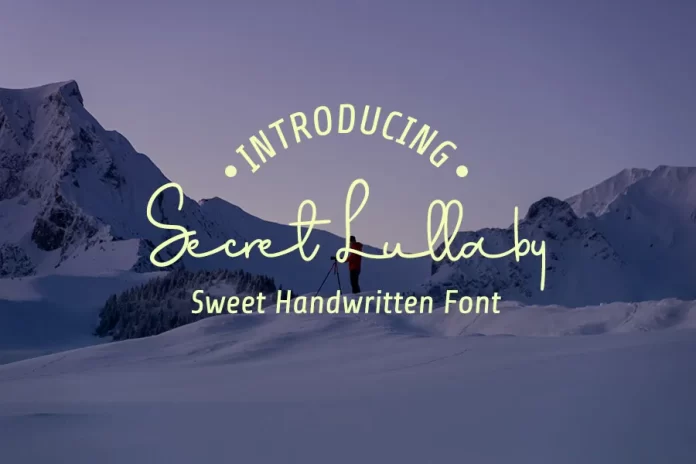 Secret Lullaby Handwritten Font