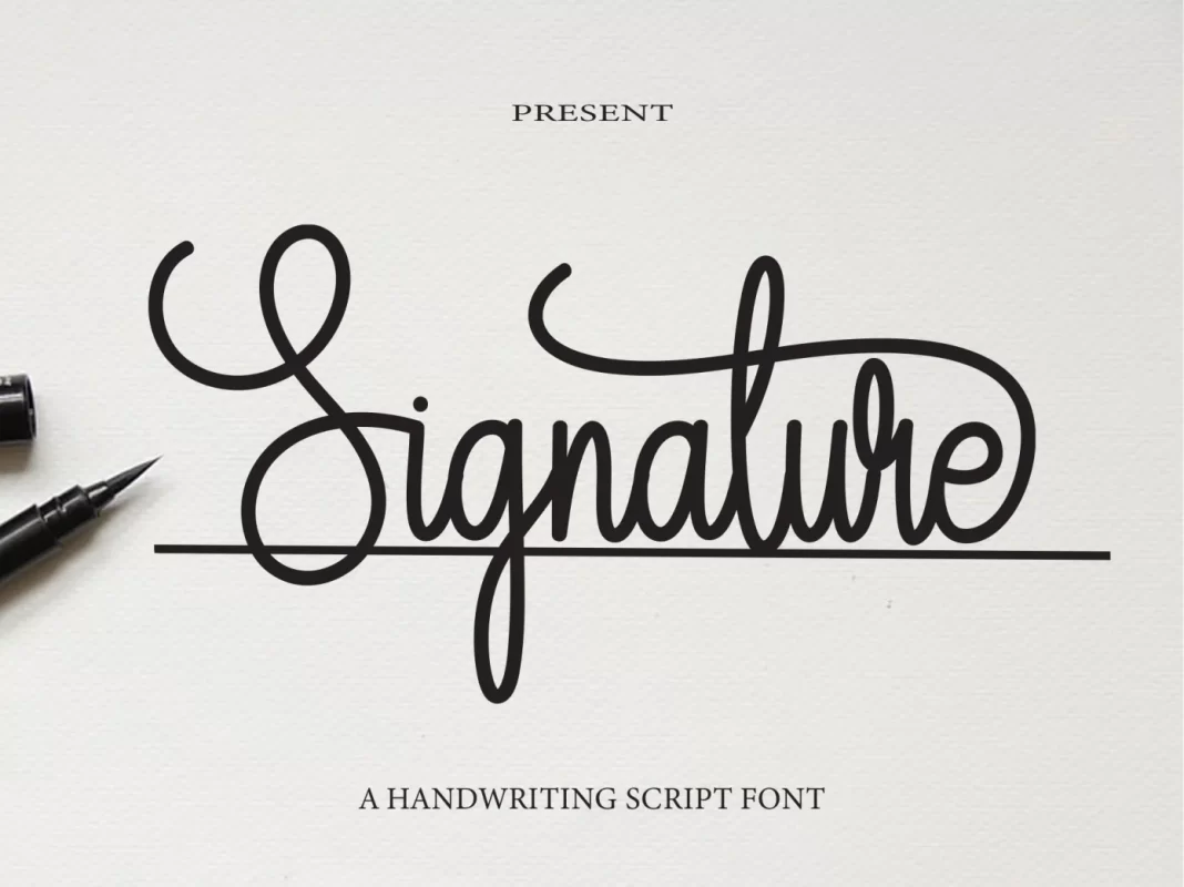 Signature Script Typeface Font