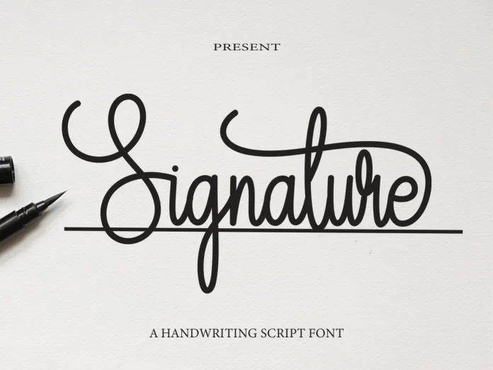 Signature Script Typeface Font
