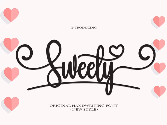 Sweety Script Font