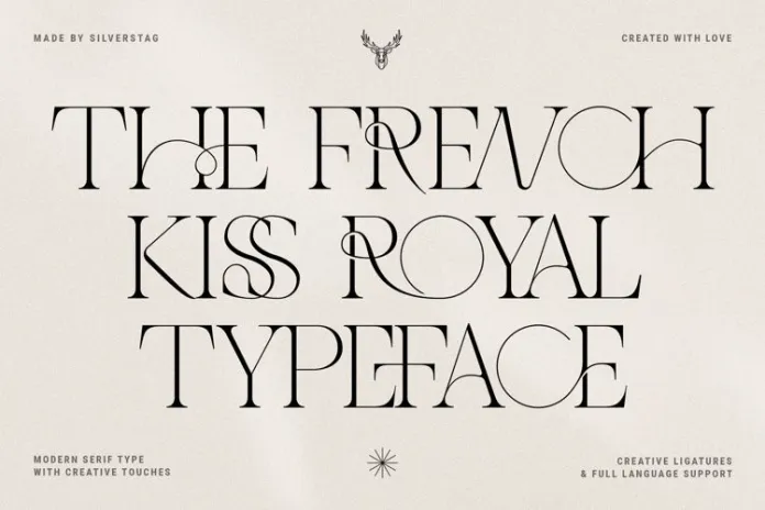 The French Kiss Royal Typeface Font