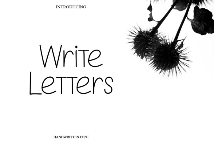 Write Letters Font