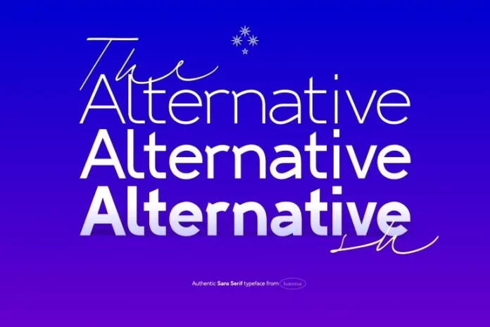 Alternative SH Sans Serif Font