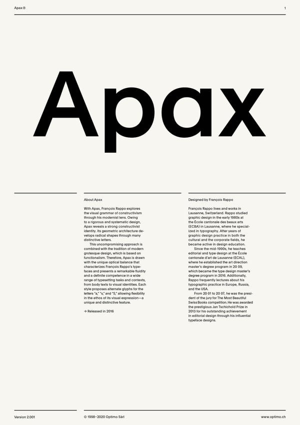 Apax Font