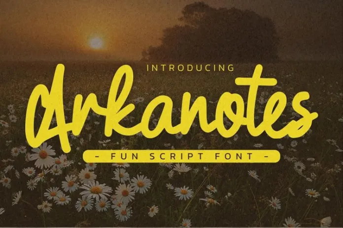 Arkanotes - Fun Script Font