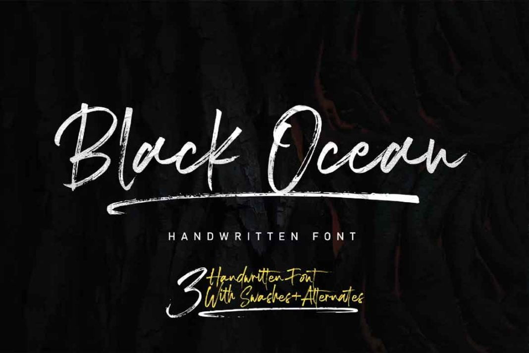 Black Ocean Brush Font