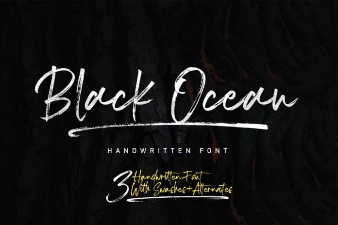 Black Ocean Brush Font